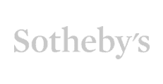 Sotheby's transparent logo for Think Branded Media home page.