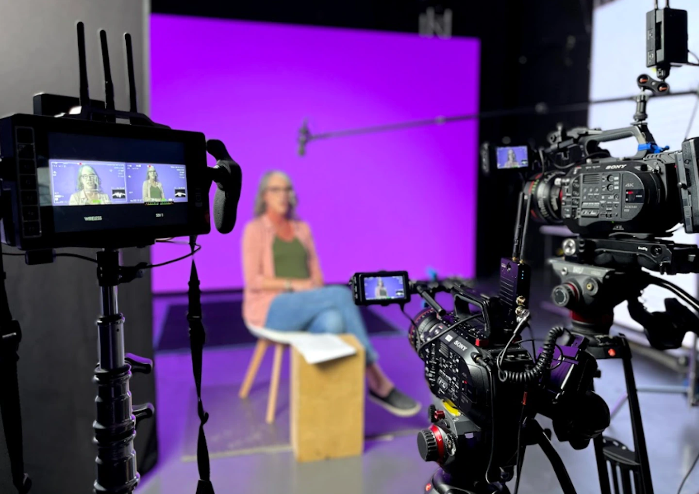 Behind the scenes of brand storytelling video production.